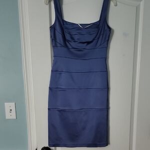 Jax Sleek Blue Mini Dress